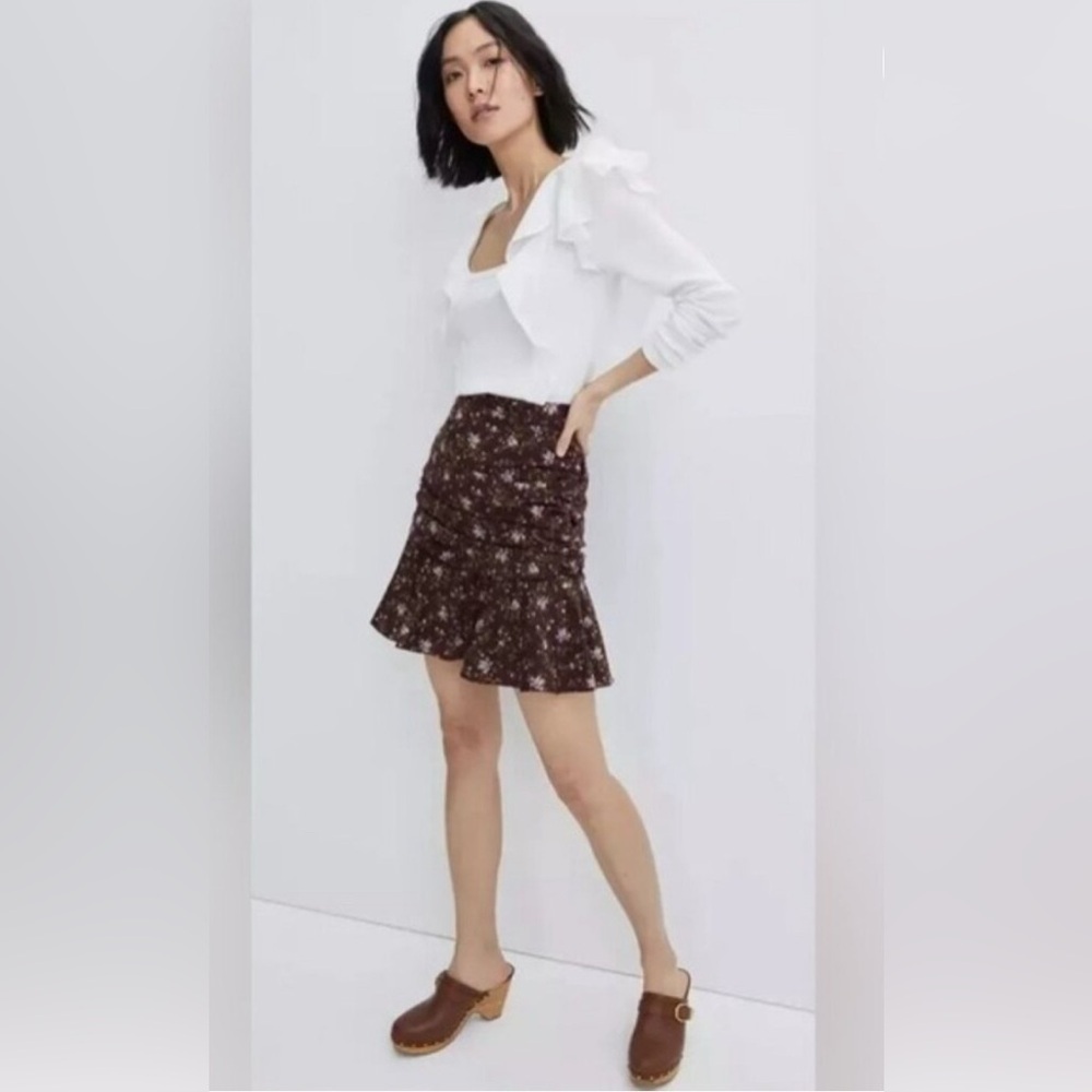 NWT Veronica Beard Taras Mini Skirt- Merlot Multi